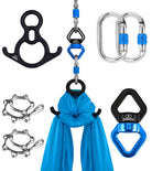 Classic aerial rigging  Includes balance 8 descender, carabiners, and infinity swivel, and 2 harmony yoga straps